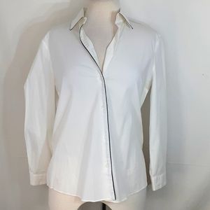 Jil Sander white button-down blouse size 42 u.s. size 4